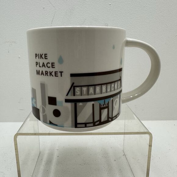 STARBUCKS PIKE PLACE MARKET YOU ARE HERE COLLECTION COFFEE MUG Seattle 2015 14oz - Picture 8 of 8